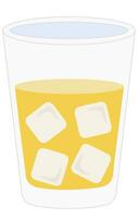 Orange juice in a glass. vector