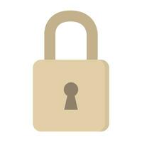 Pad lock vector icon on white background.