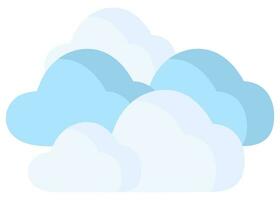 Set of cloud icons in trendy flat style isolated on white background. vector