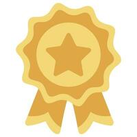 Gold medal icon. vector