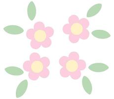 Flower in pastel color. vector