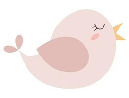 Flying bird in flat style. vector