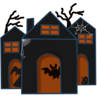 illustration av halloween hus png