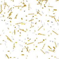 golden party confetti background in realistic style png