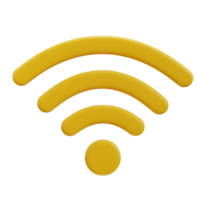 3d Wifi sans fil réseau icône illustration png