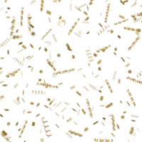 golden party confetti background in realistic style png