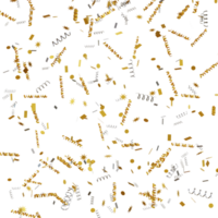 golden party confetti background in realistic style png