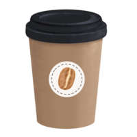 café dentro a plástico copo png