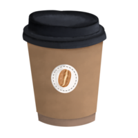 café dentro a plástico copo png