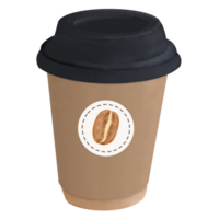 café dentro a plástico copo png