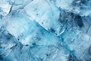 Vivid macro texture of frozen Antarctic iceberg patterns under sunlight photo