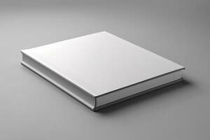 3D Blank Hardcover White Book Mockup for Creative Book Cover Design, AI-generated photo