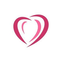 Love heart icon logo template. vector