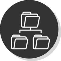 Folder Sharing Vector Icon Design