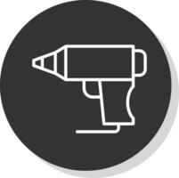 Hot Glue Gun Vector Icon Design