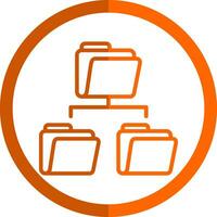 Folder Sharing Vector Icon Design