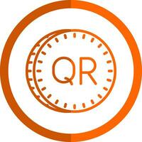 Qatari riyal Vector Icon Design