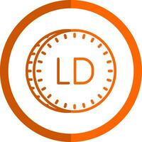 libio dinar vector icono diseño