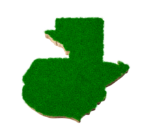 Guatemala Map soil land geology cross section with green grass and Rock ground texture 3d illustration png