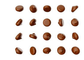 muchos chocolate papas fritas 3d ilustración png
