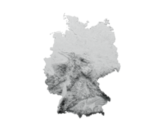 Germany Map Flag Shaded relief Color Height map 3d illustration png