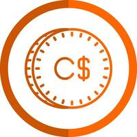Canadian Dollar Vector Icon Design