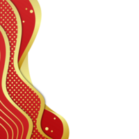 transparent und elegant golden Luxus rot Rand Hintergrund png