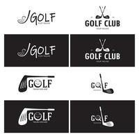 Golf ball logo, Golf design stick logo, logo for professional golf team, golf club, tournament, golf store business, golf course, event vector