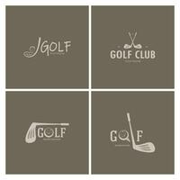 golf pelota logo, golf diseño palo logo, logo para profesional golf equipo, golf club, torneo, golf Tienda negocio, golf curso, evento vector