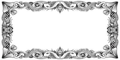 Engraving frame variant, good for graphic resources, printable art, suitable for design resources, logo, template designs, and more. vector