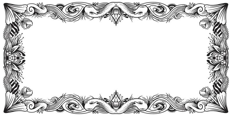 Engraving frame variant, good for graphic resources, printable art, suitable for design resources, logo, template designs, and more.