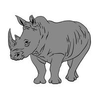 horned rhinoceros, good for graphic resources, printable art, suitable for design resources, logo, template designs, and more. vector