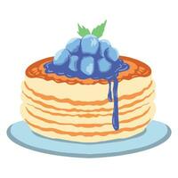 Delicious Blueberry Pancake vector