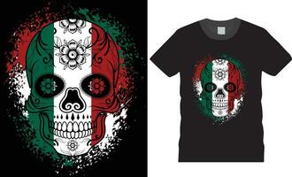 Day of the dead typography graphic printed t-shirt design. vector