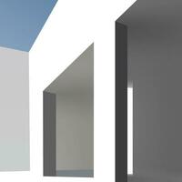 Minimalist white building background. vector