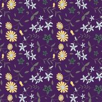 Floral pattern in seamless style. vector