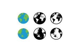 Europe-africa globe earth, World vector icon set or globe sign. Round world planet earth. Globe and continents element. Vector planet earth icon. Vector illustration. Design on white background. EPS10