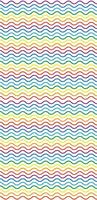 Bright and cheerful rainbow curve zigzag for background banner. Wavy line or in colorful decoration. Rainbow wavy seamless pattern. Vector illustration. Design on white background. EPS 10