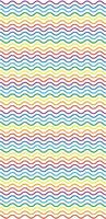 brillante y alegre arco iris curva zigzag para antecedentes bandera. ondulado línea o en vistoso decoración. arco iris ondulado sin costura modelo. vector ilustración. diseño en blanco antecedentes. eps 10