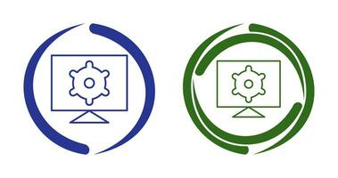 icono de vector de configuración de computadora