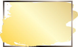 Gold brush strokes frame. png