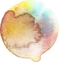 Brown watercolor round shape png