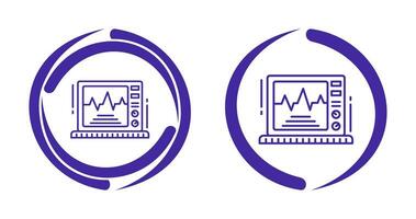 icono de vector de monitor de electrocardiograma