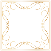 Golden dividers vintage frame. png