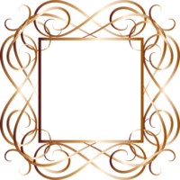 Golden dividers vintage frame. png