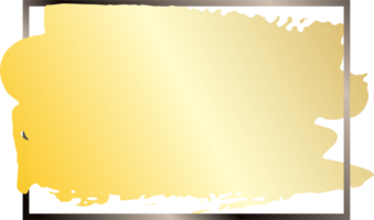 Gold brush strokes frame. png