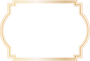 dourado vintage quadro. png