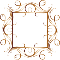 Golden dividers vintage frame. png