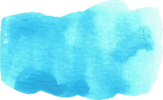 Blue watercolor brush stroke. png