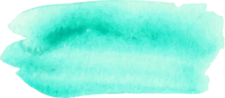 Green mint watercolor brush stroke. png